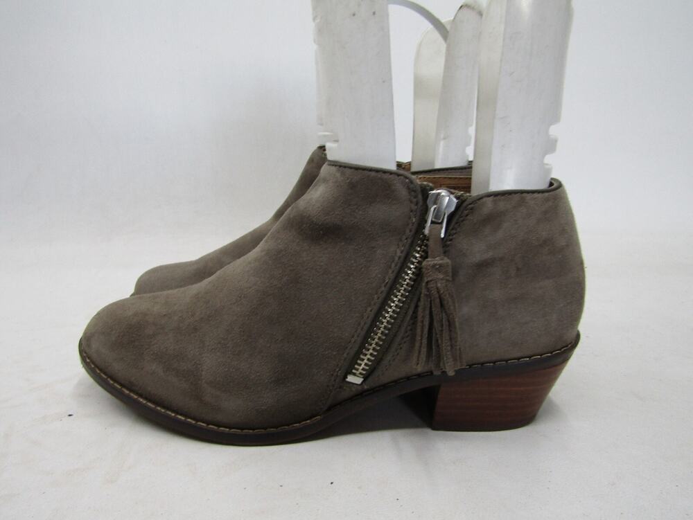 Vionic Womens Size 6.5 M Gray Suede Zip Ankle Fashion Boots Bootie